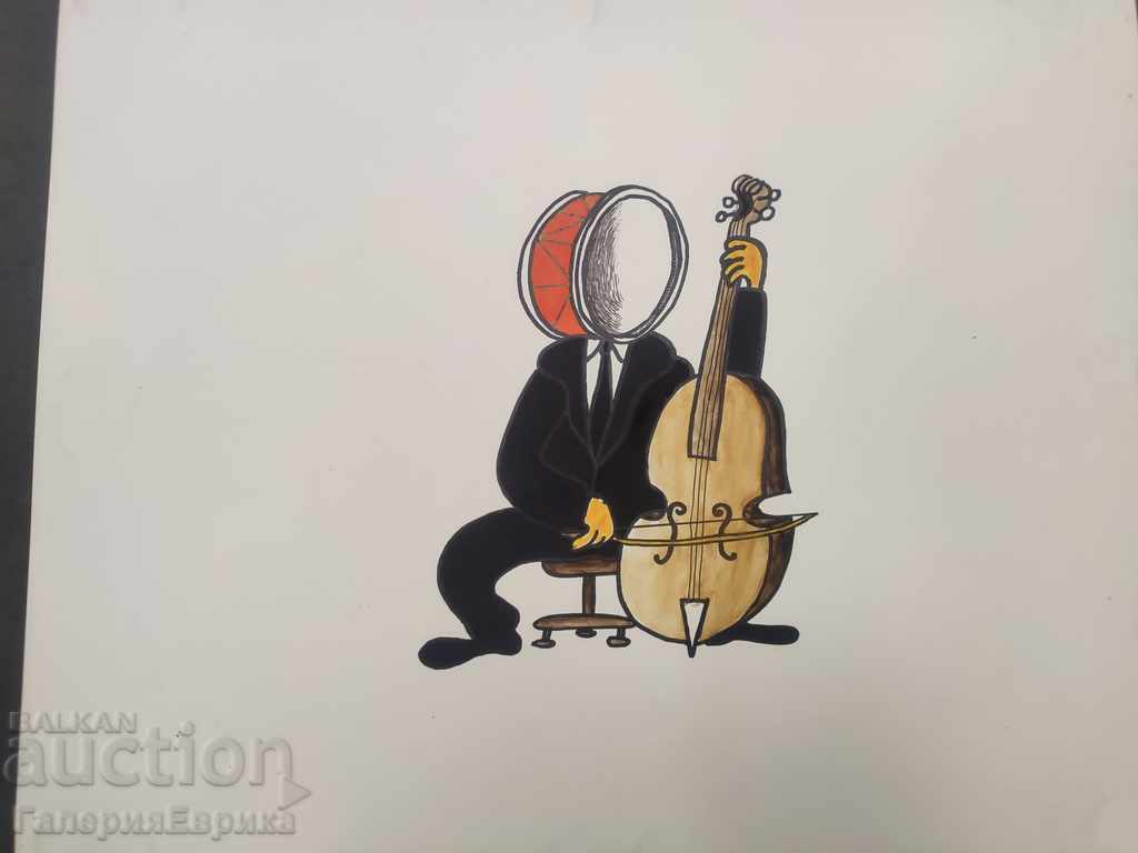 Delivery of Cartoon colored pencils on expensive paper with print Delivery of Cartoon colored pencils on expensive paper with print