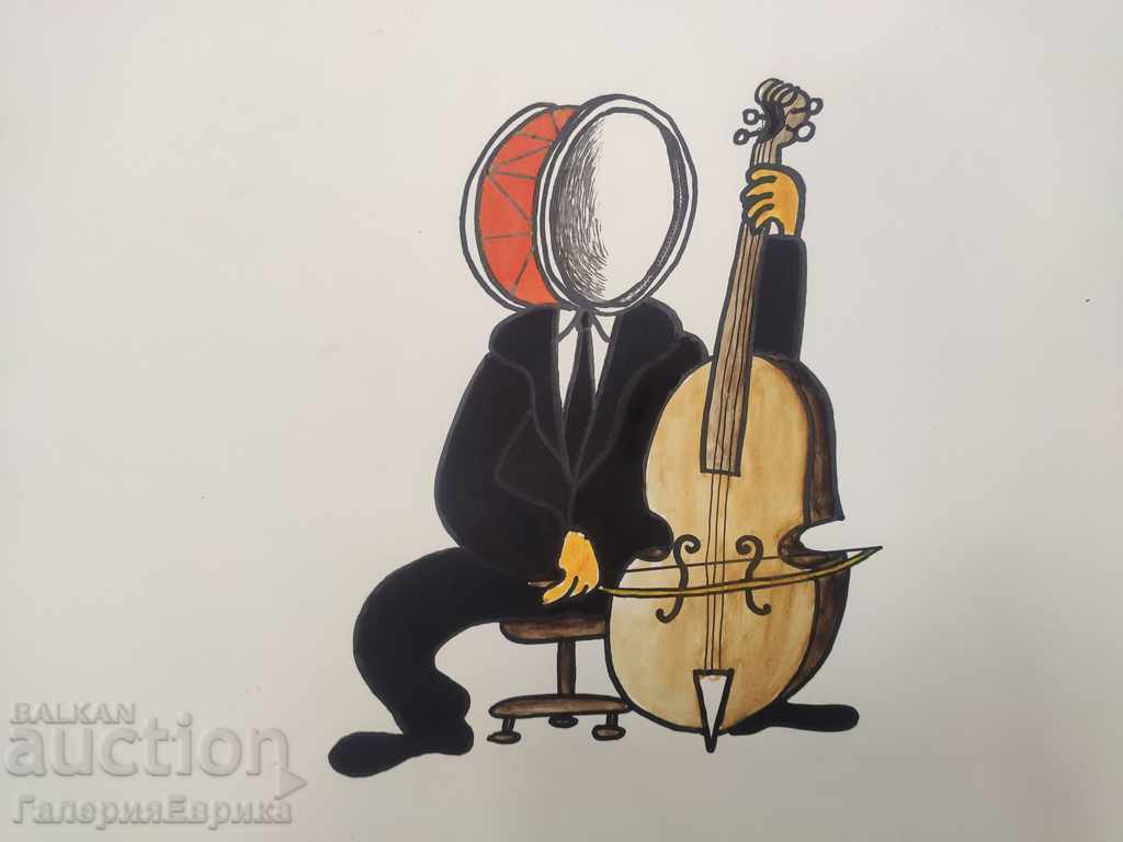 Cartoon colored pencils on expensive paper with print - 5 Cartoon colored pencils on expensive paper with print - 5