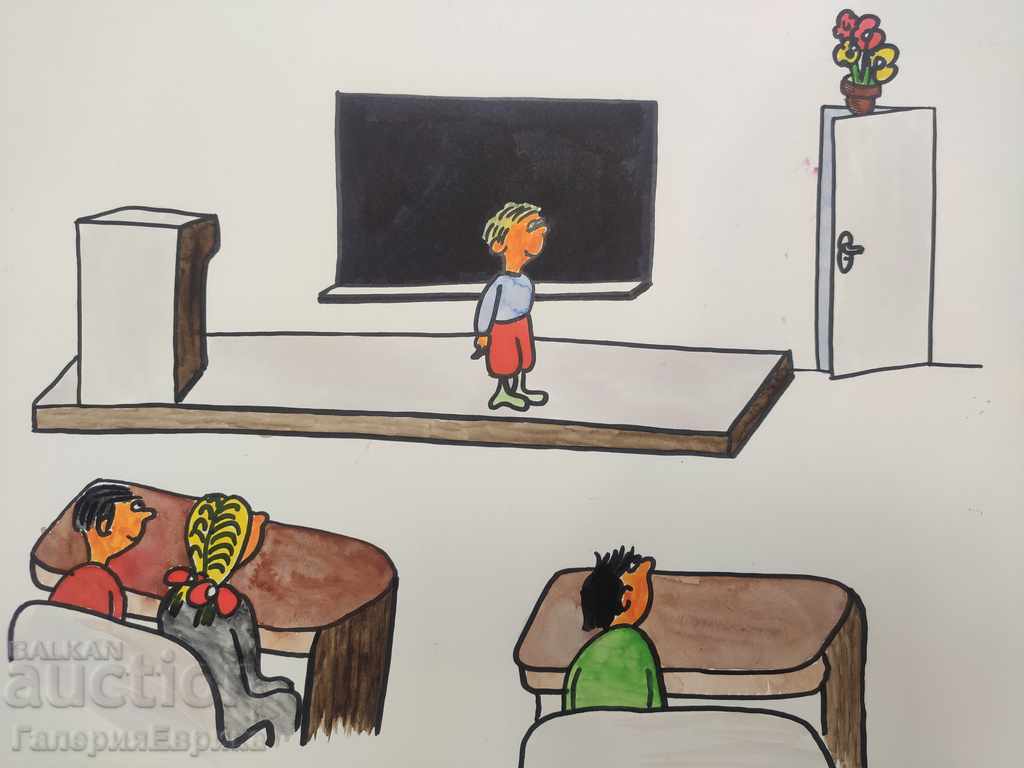 Delivery of Cartoon colored pencils on expensive paper with print Delivery of Cartoon colored pencils on expensive paper with print