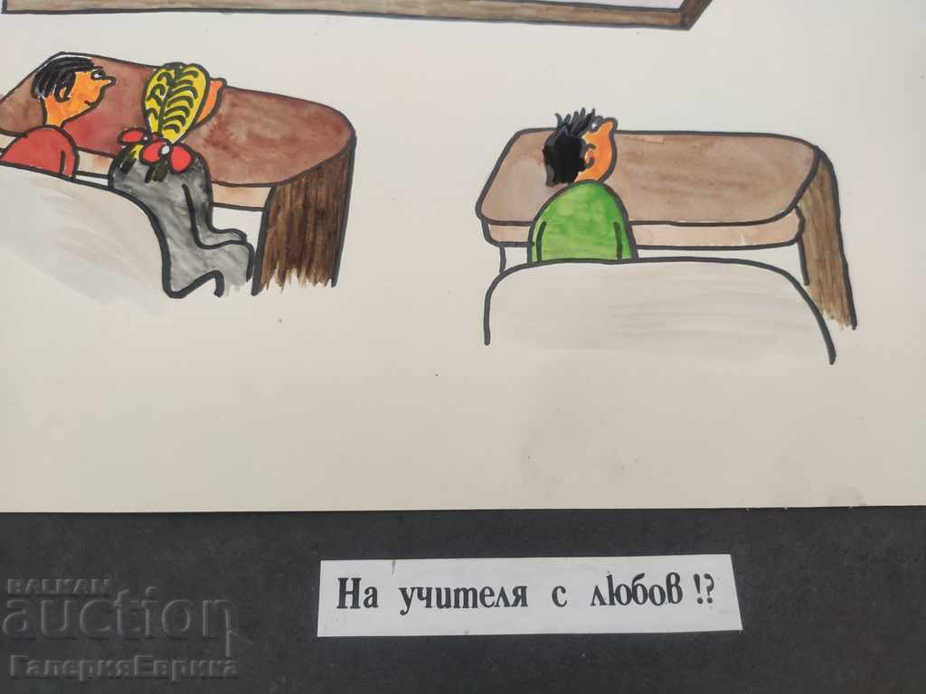 Cartoon colored pencils on expensive paper with print - 5 Cartoon colored pencils on expensive paper with print - 5