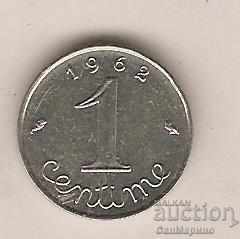 + France 1 centim 1962