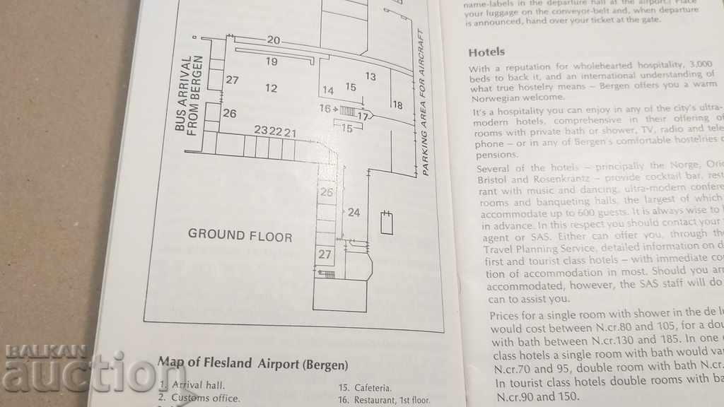 Scandinavian Airlines / SAS. Bergen / Stavanger. 1971 - 6 Scandinavian Airlines / SAS. Bergen / Stavanger. 1971 - 6
