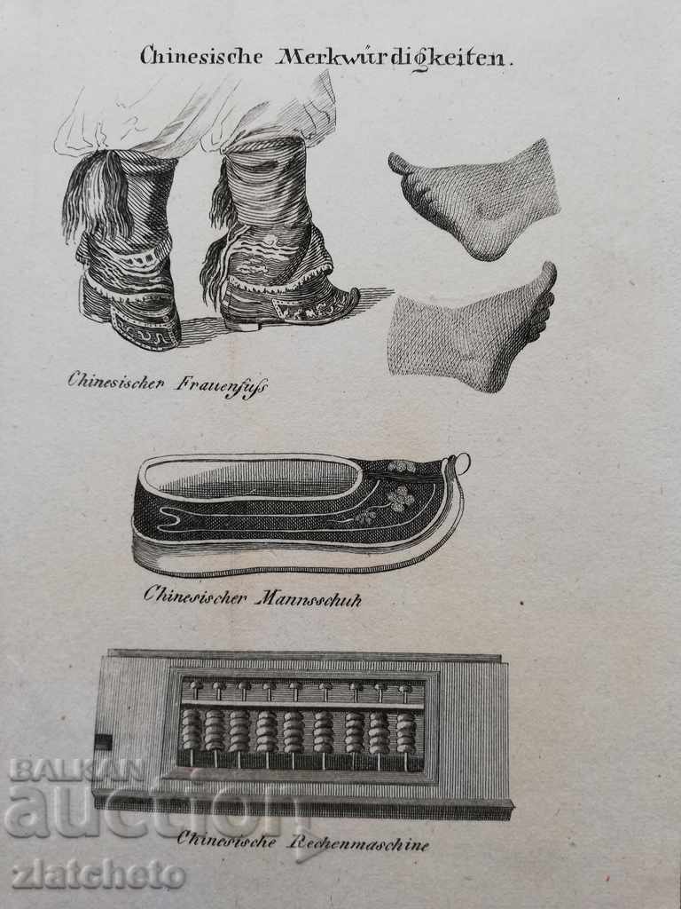 Auction  Rare engraving of the 19th century - 2