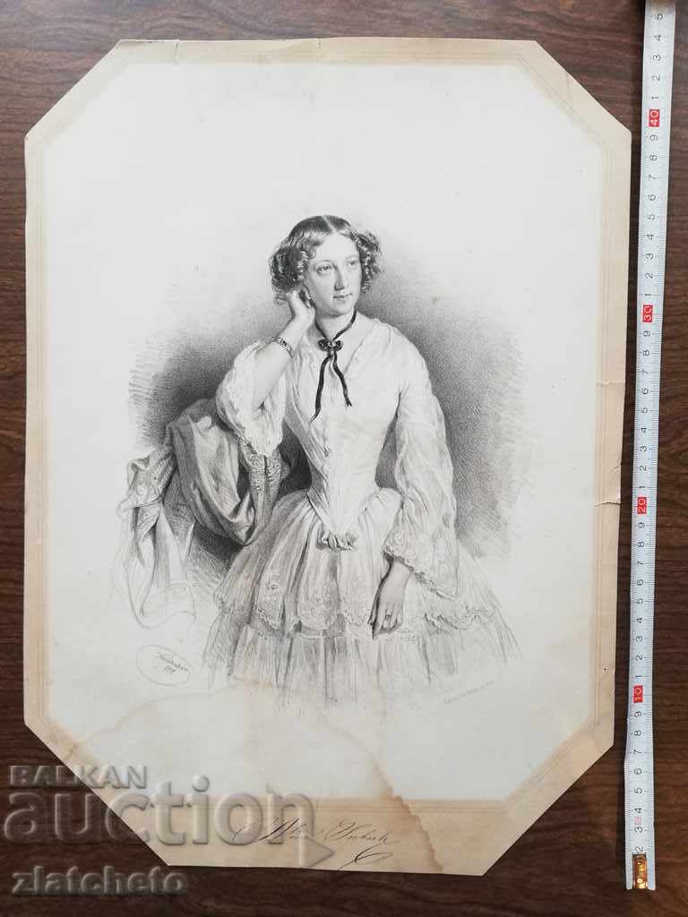 Rare engraving of the 19th century - 6