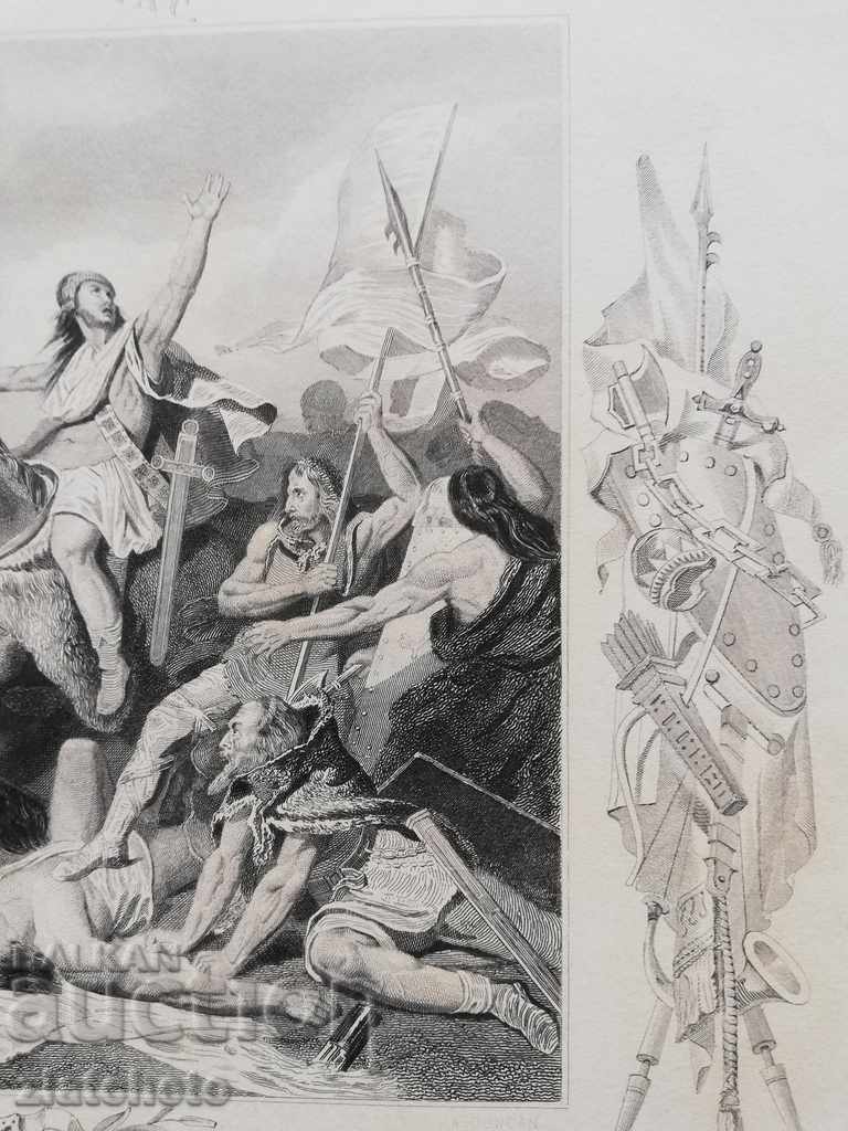 Rare engraving of the 19th - 17th centuries - 5 Rare engraving of the 19th - 17th centuries - 5