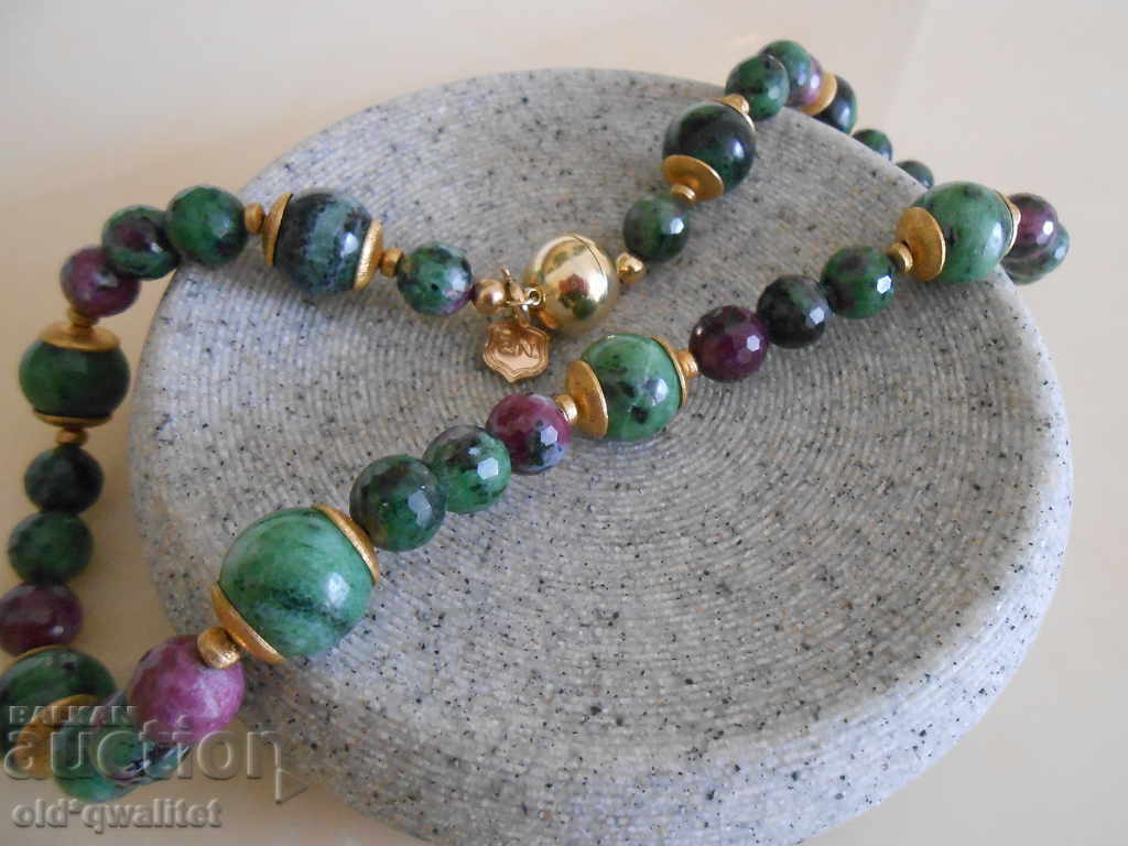 Necklace / necklace / jewelry: est. Ruby, est. Zoisite - 5 Necklace / necklace / jewelry: est. Ruby, est. Zoisite - 5