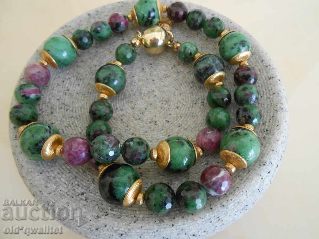 Necklace / necklace / jewelry: est. Ruby, est. Zoisite - 6 Necklace / necklace / jewelry: est. Ruby, est. Zoisite - 6