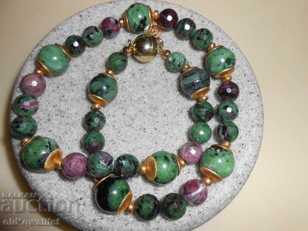 Necklace / necklace / jewelry: est. Ruby, est. Zoisite - 7 Necklace / necklace / jewelry: est. Ruby, est. Zoisite - 7