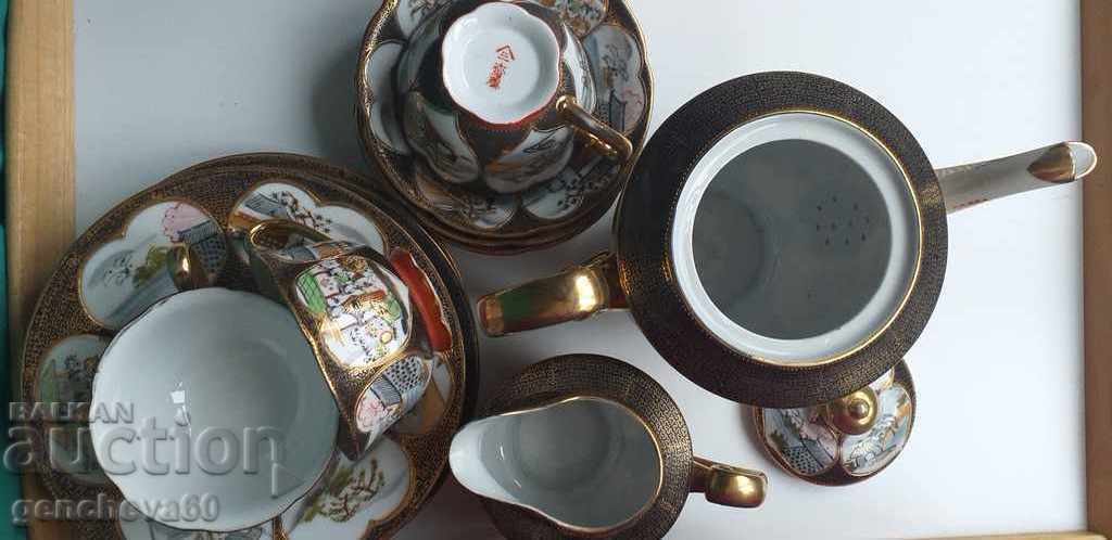 Παράδοση Μοναδικό!!!Ιαπωνικό σετ τσαγιού βαμμένο επιχρυσωμένο Παράδοση Μοναδικό!!!Ιαπωνικό σετ τσαγιού βαμμένο επιχρυσωμένο