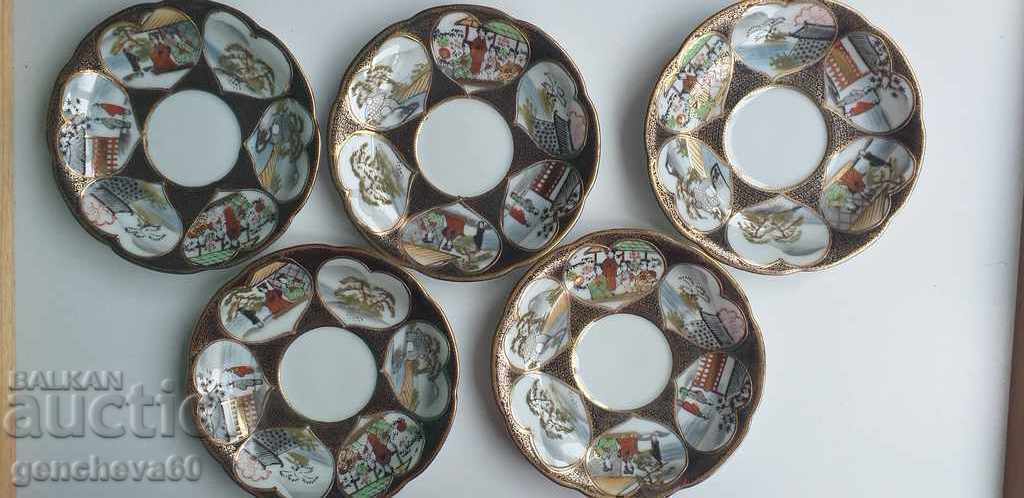 Unic!!!Set de ceai japonez aurit pictat - 7 Unic!!!Set de ceai japonez aurit pictat - 7