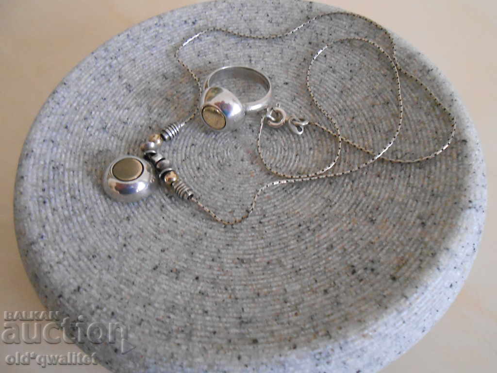Magnificent designer silver NECKLACE with RING with price 197.00 BGN | € 100.72 Magnificent designer silver NECKLACE with RING with price 197.00 BGN | € 100.72