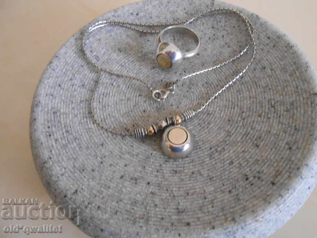 Delivery of Magnificent designer silver NECKLACE with RING Delivery of Magnificent designer silver NECKLACE with RING