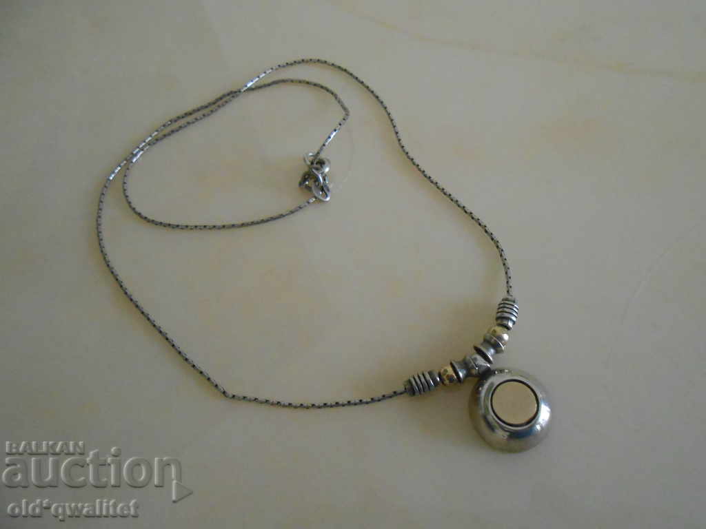 Magnificent designer silver NECKLACE with RING - 5 Magnificent designer silver NECKLACE with RING - 5