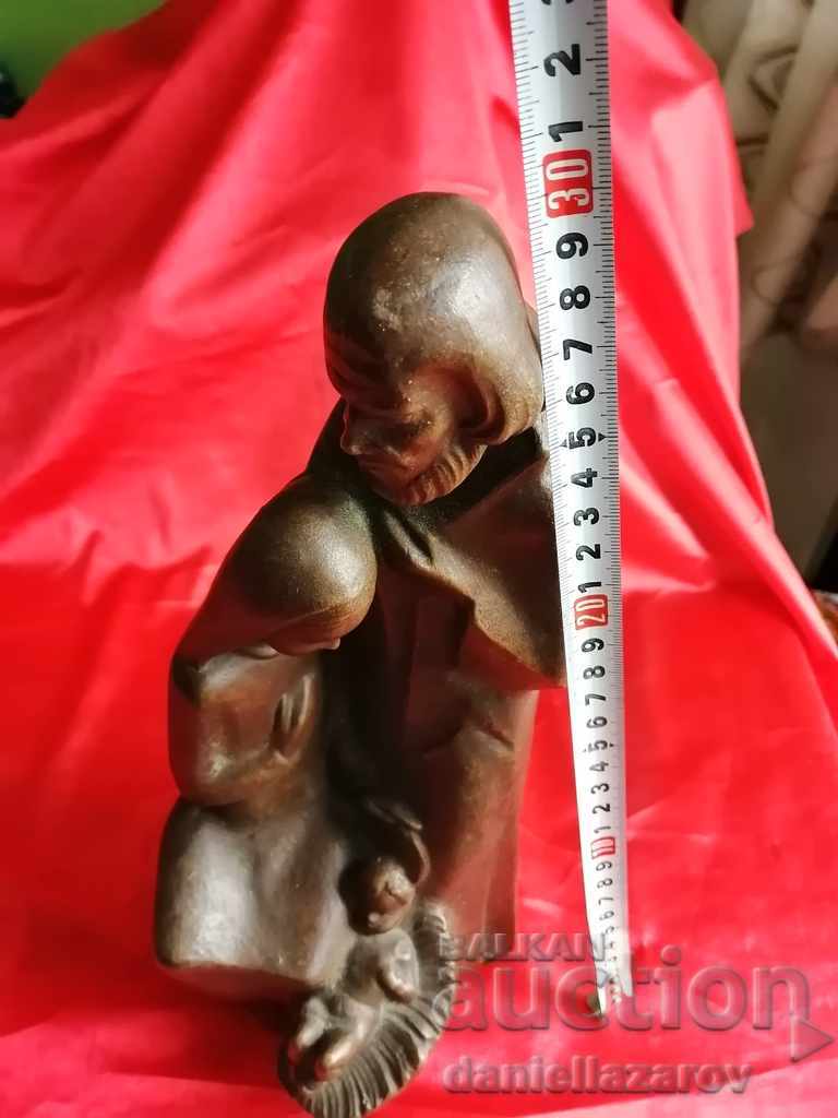 Author's Ceramics, Statue, Holy Family, Signed! - 7 Author's Ceramics, Statue, Holy Family, Signed! - 7