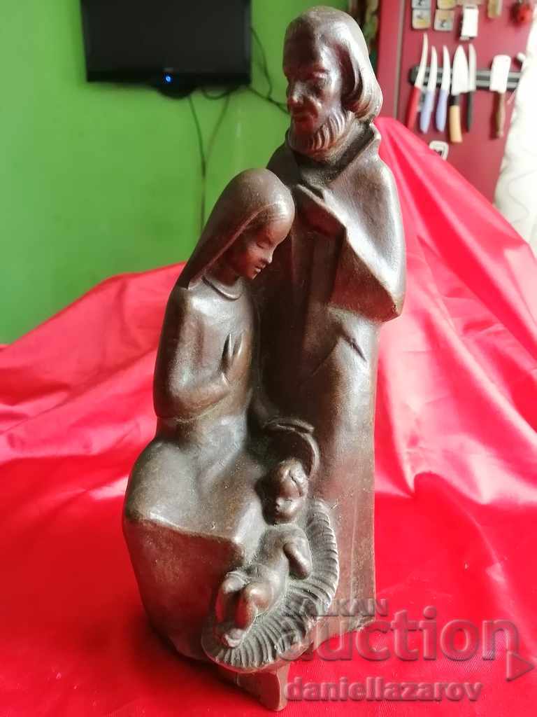 Ceramica Autorului, Statuie, Sfanta Familie, Semnata!