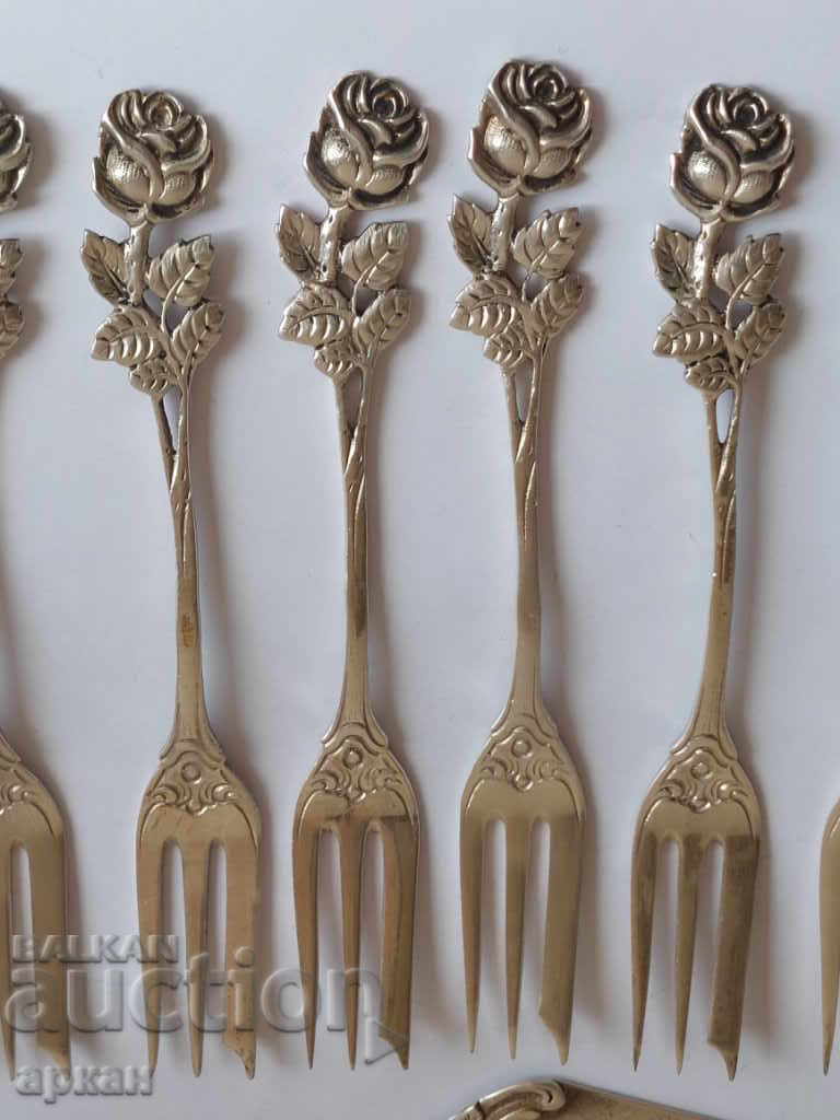 Auction  Silver forks 0.835 12 pieces set +1 pcs.