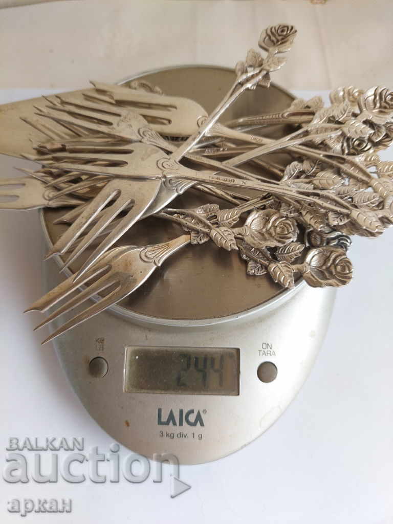 Silver forks 0.835 12 pieces set +1 pcs. - 5