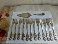 Silver forks 0.835 12 pieces set +1 pcs.