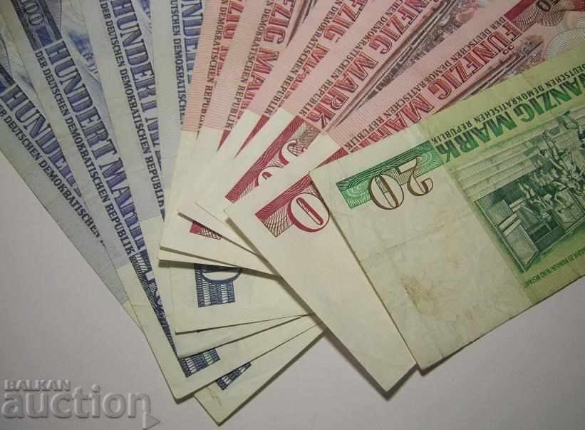 GDR Germany lot 10 banknotes 1971 1975 20 50 100 marks - 5 GDR Germany lot 10 banknotes 1971 1975 20 50 100 marks - 5