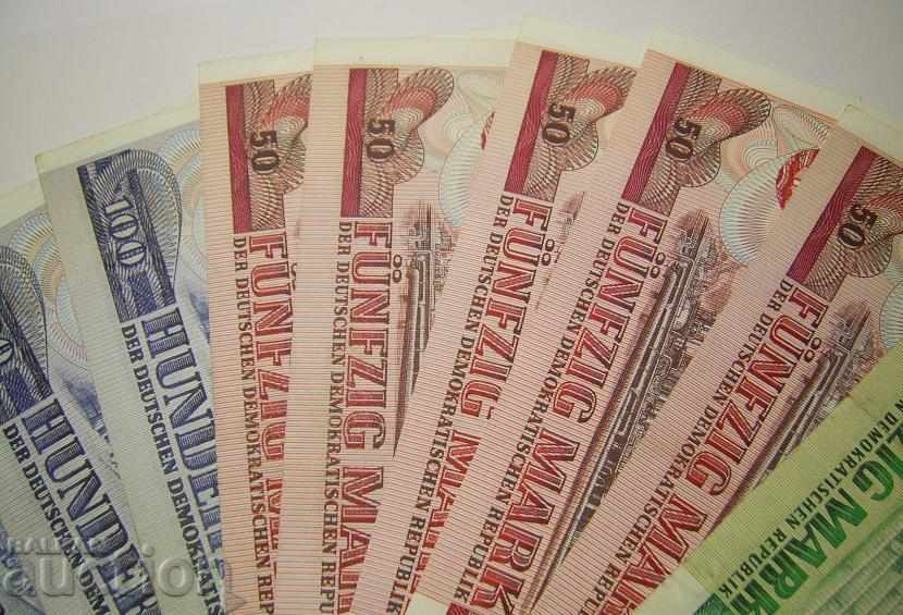 GDR Germany lot 10 banknotes 1971 1975 20 50 100 marks - 6 GDR Germany lot 10 banknotes 1971 1975 20 50 100 marks - 6
