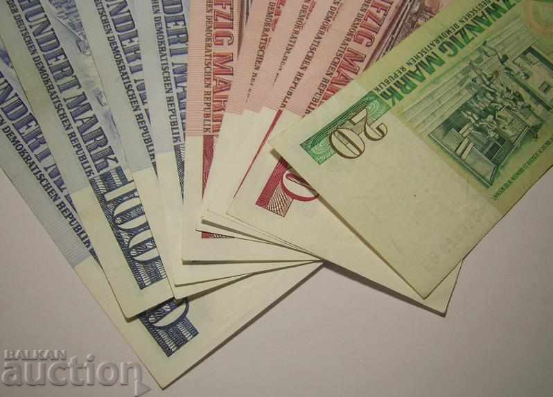 GDR Germany lot 10 banknotes 1971 1975 20 50 100 marks - 5 GDR Germany lot 10 banknotes 1971 1975 20 50 100 marks - 5