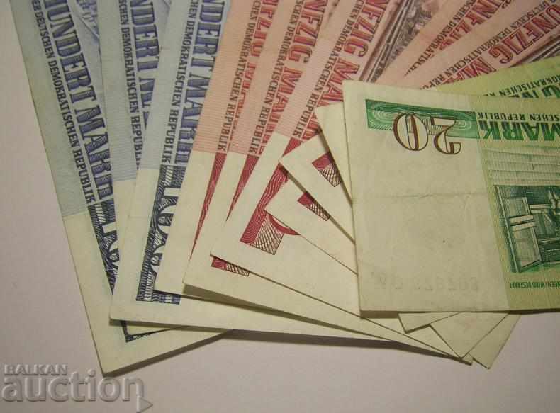 GDR Germany lot 10 banknotes 1971 1975 20 50 100 marks - 5
