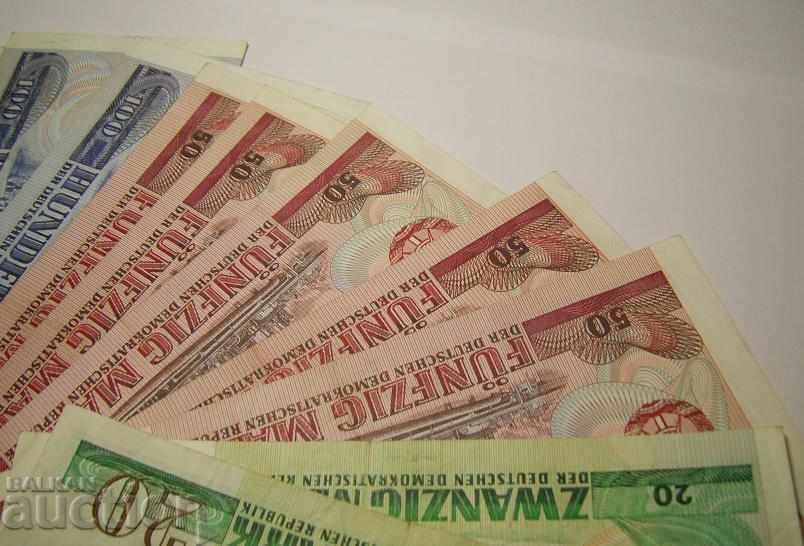GDR Germany lot 10 banknotes 1971 1975 20 50 100 marks - 6