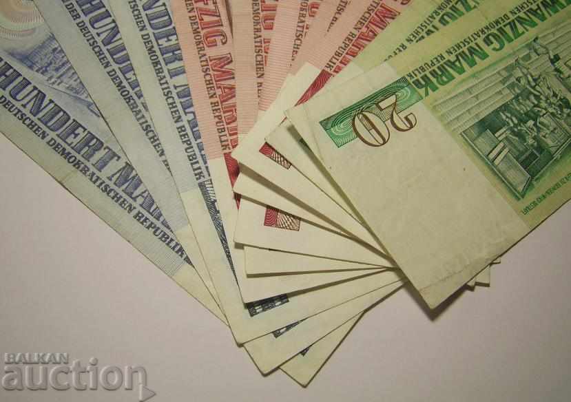 GDR Germany lot 10 banknotes 1971 1975 20 50 100 marks - 5