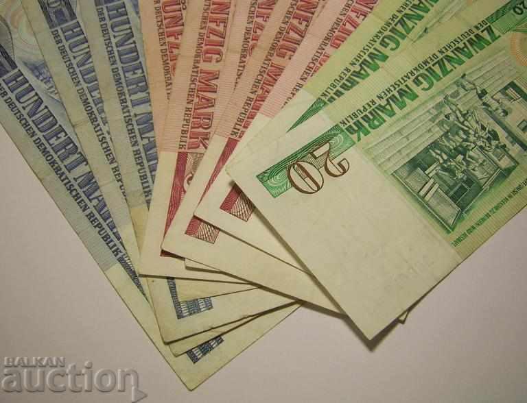 GDR Germany lot 10 banknotes 1971 1975 20 50 100 marks - 6 GDR Germany lot 10 banknotes 1971 1975 20 50 100 marks - 6