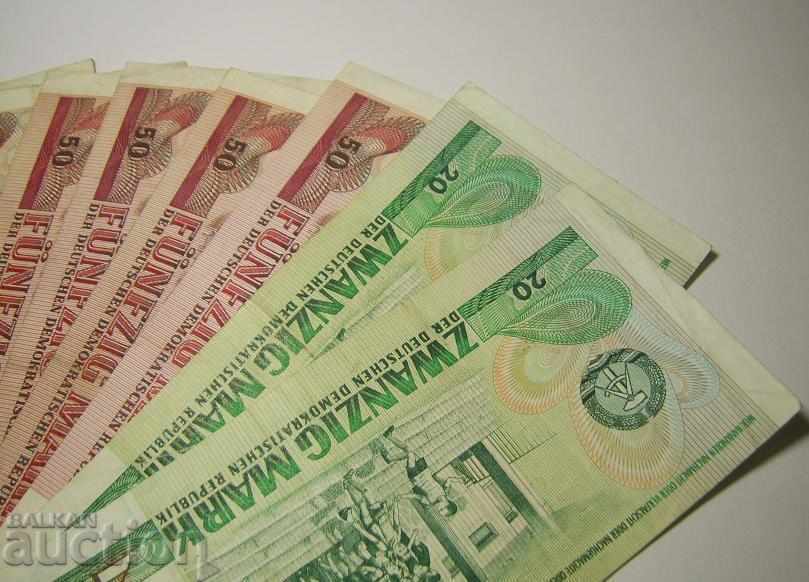 GDR Germany lot 10 banknotes 1971 1975 20 50 100 marks - 7 GDR Germany lot 10 banknotes 1971 1975 20 50 100 marks - 7