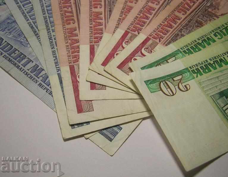 GDR Germany lot 10 banknotes 1971 1975 20 50 100 marks - 6 GDR Germany lot 10 banknotes 1971 1975 20 50 100 marks - 6