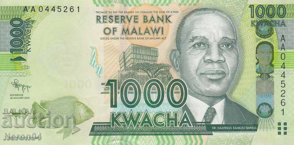 1000 kvacha 2012, Malawi