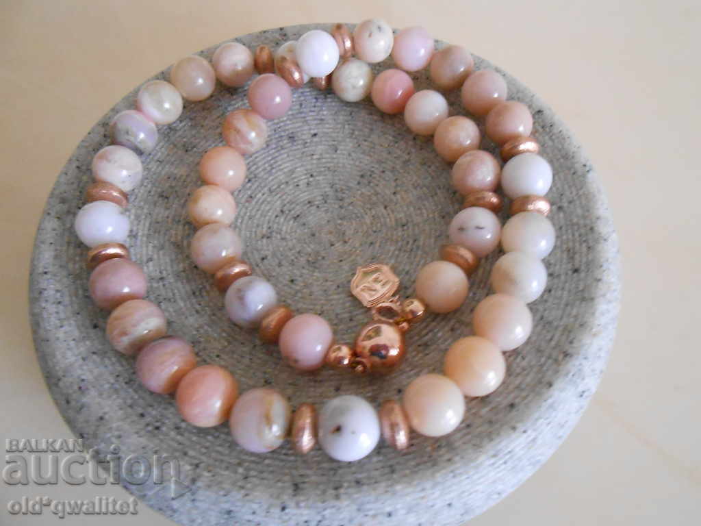 Auction  Necklace / necklace / jewelry, clasp-magnet: natural OPAL