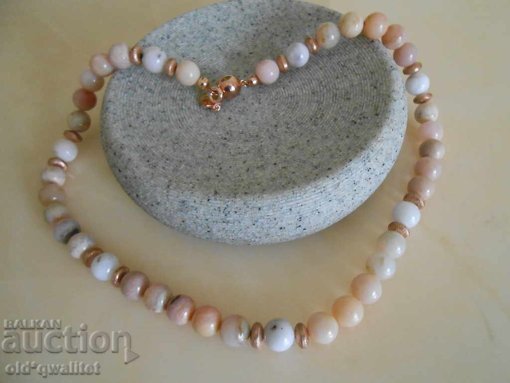 Necklace / necklace / jewelry, clasp-magnet: natural OPAL - 5