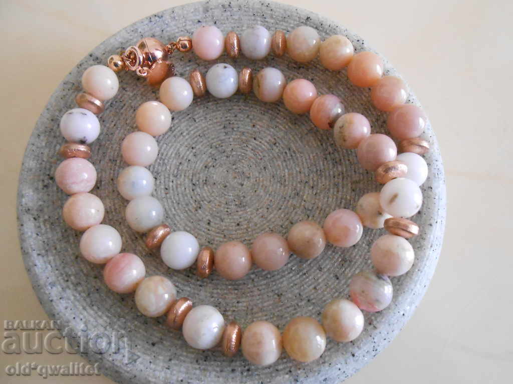 Necklace / necklace / jewelry, clasp-magnet: natural OPAL