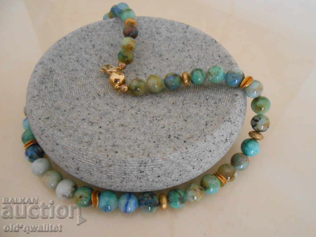 Necklace / necklace / jewelry clasp-magnet, natural Chrysocol - 6 Necklace / necklace / jewelry clasp-magnet, natural Chrysocol - 6