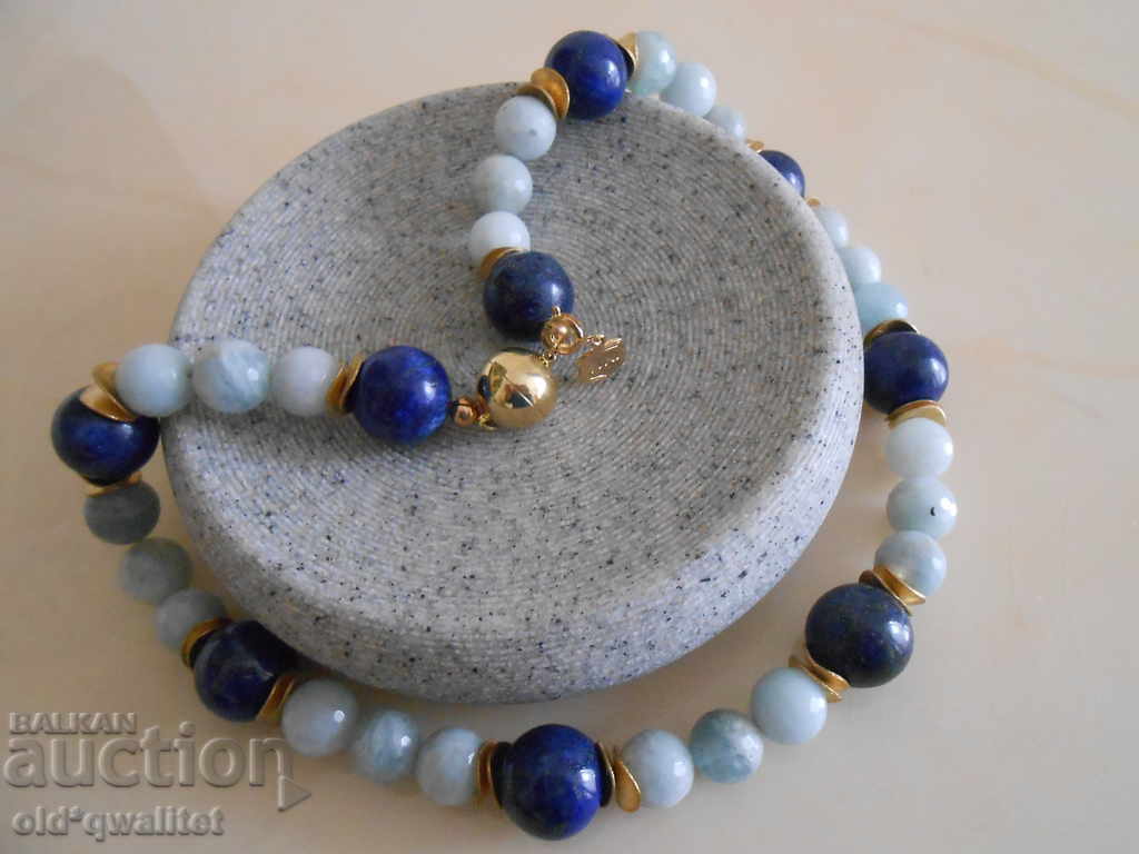 Delivery of Necklace / necklace / jewelry: Aquamarine and Lapis Lazuli Delivery of Necklace / necklace / jewelry: Aquamarine and Lapis Lazuli