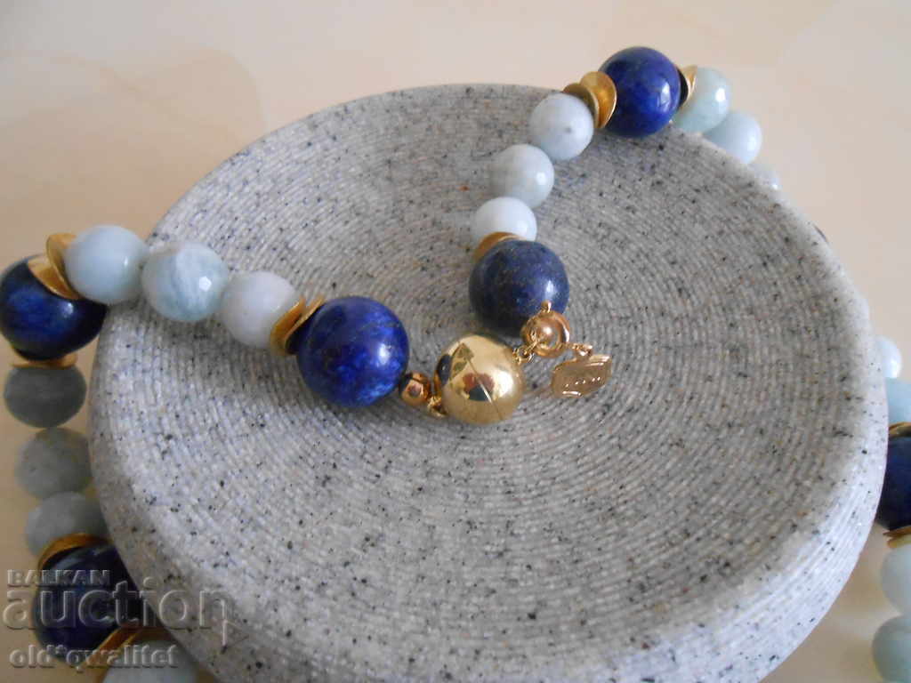 Necklace / necklace / jewelry: Aquamarine and Lapis Lazuli - 6 Necklace / necklace / jewelry: Aquamarine and Lapis Lazuli - 6