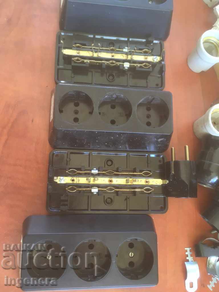 LOT OF ELECTRICAL MATERIALS DISCONNECTOR PLUG SOCKETS ETC - 5