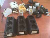 LOT OF ELECTRICAL MATERIALS DISCONNECTOR PLUG SOCKETS ETC