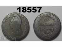 Франция Un DECIME 1798 Lan 7 BB монета голяма