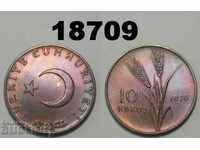 Moneda de 10 kurush 1970 UNC din Turcia