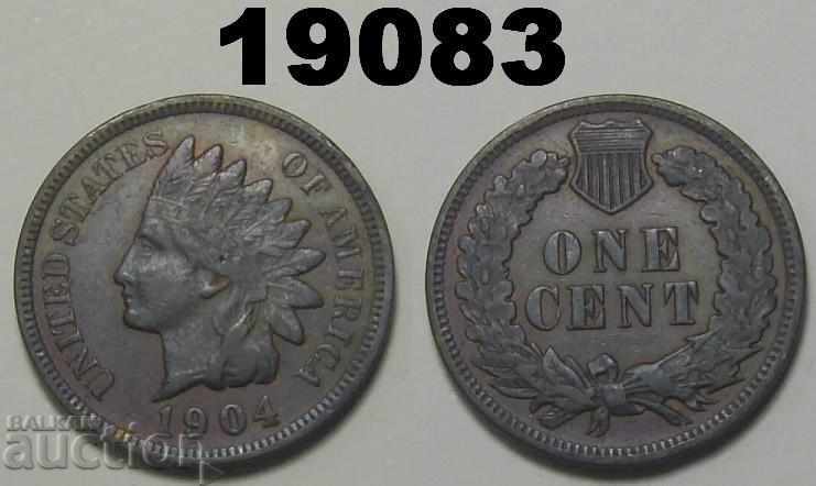 US 1 cent 1904 coin