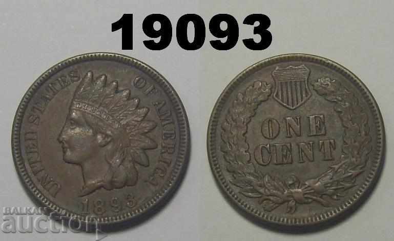 САЩ 1 цент 1893 XF+/AU