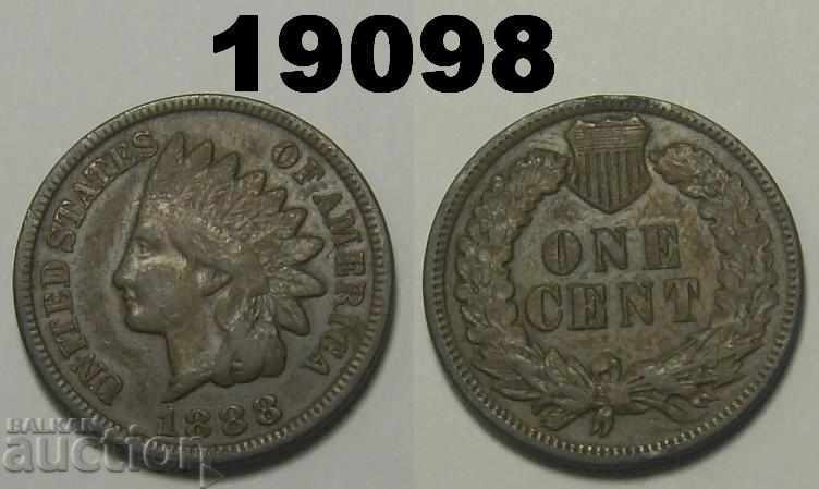 United States 1 cent 1888 XF coin