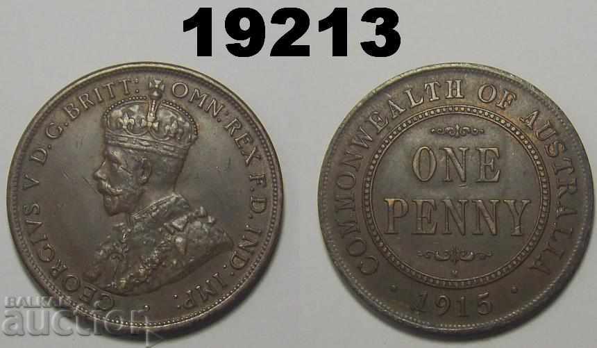 RR!! Australia 1 penny 1915 H AUNC
