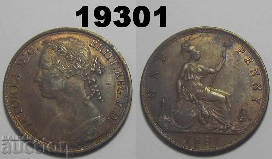 Marea Britanie 1 penny 1881 AUNC