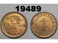 Germania 1 Reich Pfennig 1936 E UNC