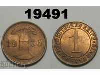 Germania 1 Reich Pfennig 1936 E UNC