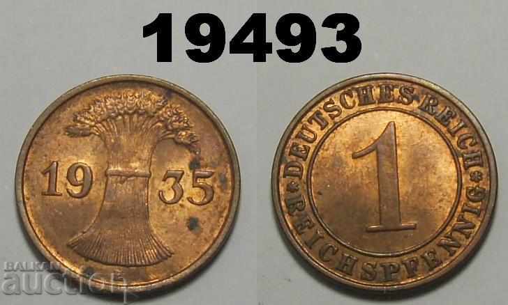Germany 1 Reich Pfennig 1935 E